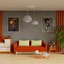 2-Flammig Wabi Sabi Rawbends Pendelleuchte Beton Grau 4