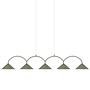 Curve 5 Pendelleuchte Metall Moosgrün mit weißen Kabeln 0