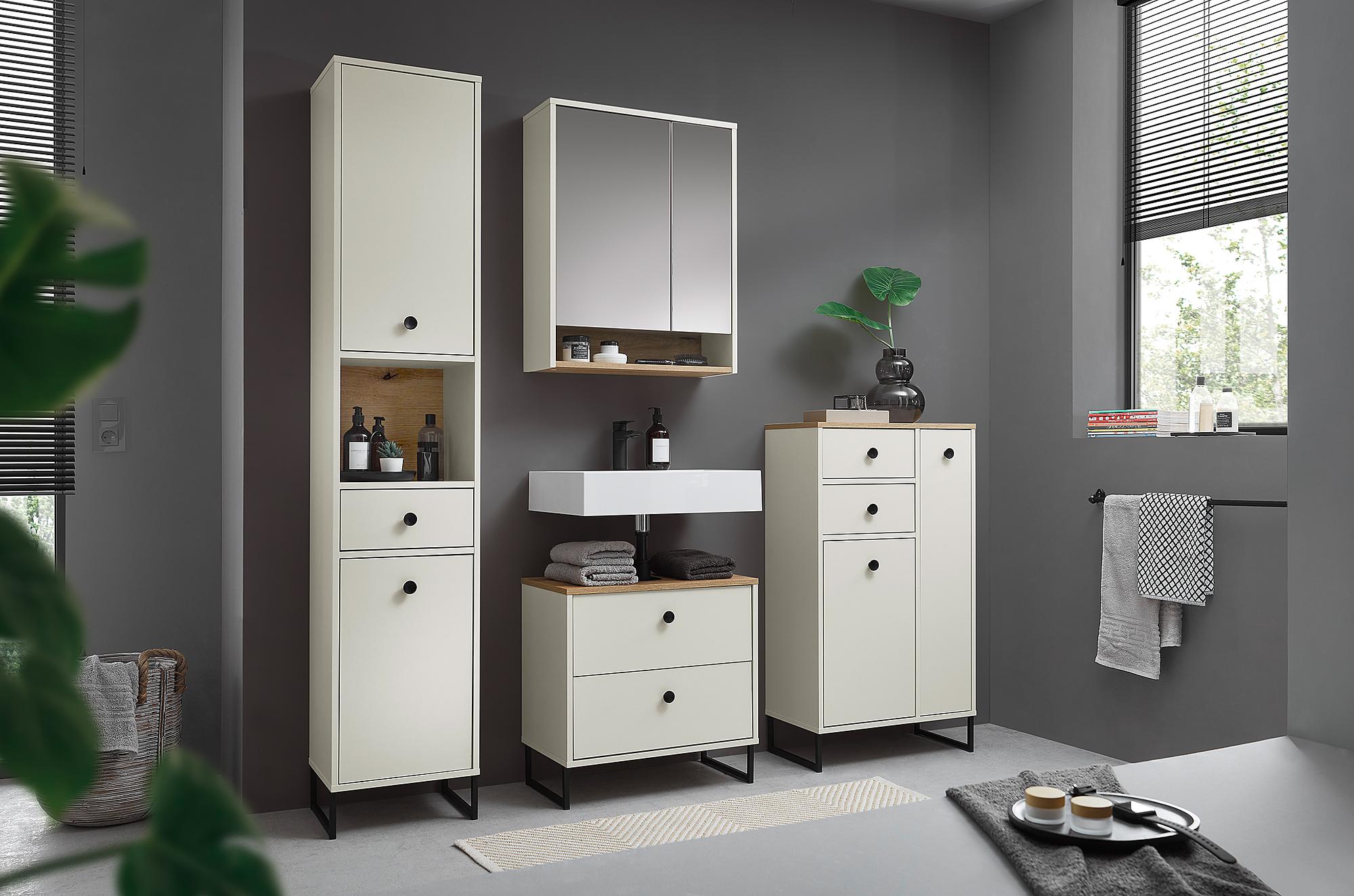 Mirror Cabinet Atuabo Oak Evoke Cashmere Decor 3