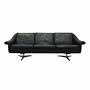 3-Sitzer Sofa Leder Schwarz 1960er Jahre 0