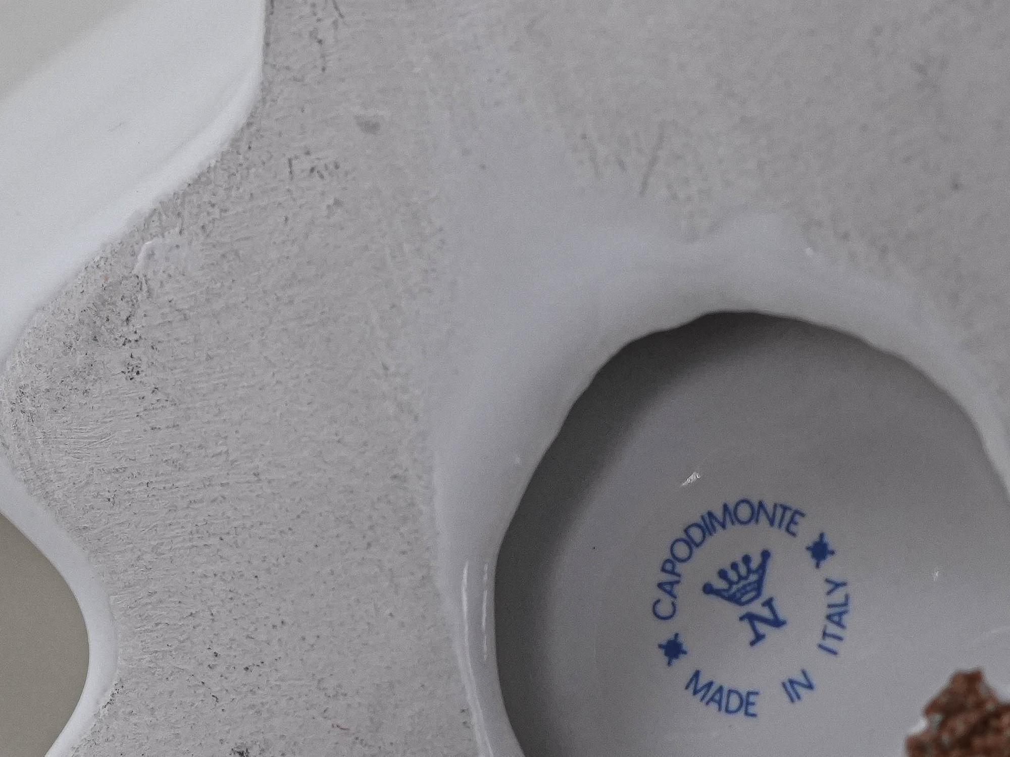 Porzellan-Pfauenfigur Weiß 1970er Jahre 5