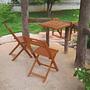 3x Balkon-Hängetischset Berkeley Eukalyptus Braun 3