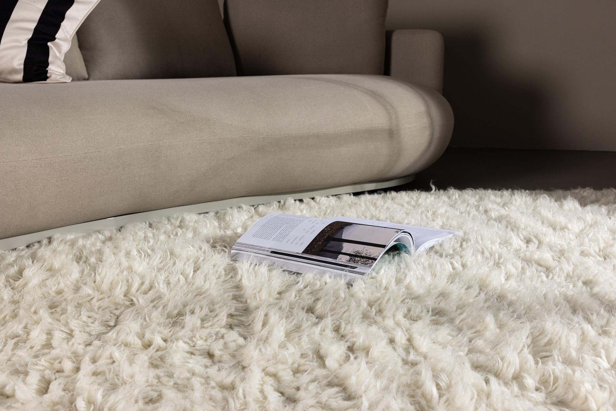 Leiko Teppich Wolle 160x230cm Weiß 5