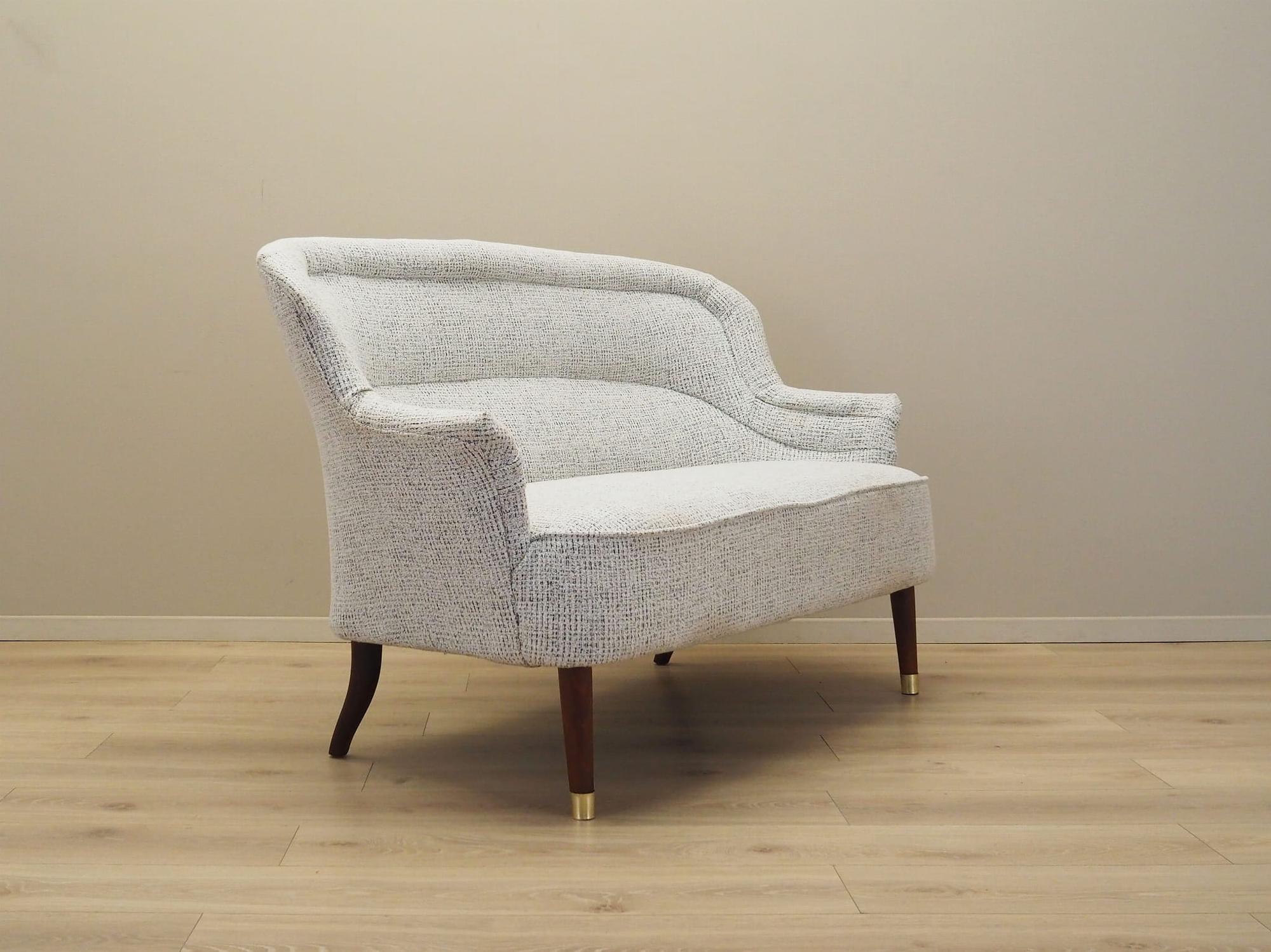 2-Sitzer Sofa Mischgewebe Weiß 1960er Jahre 9
