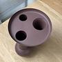 Vase with Plate Polspotten Brown 2
