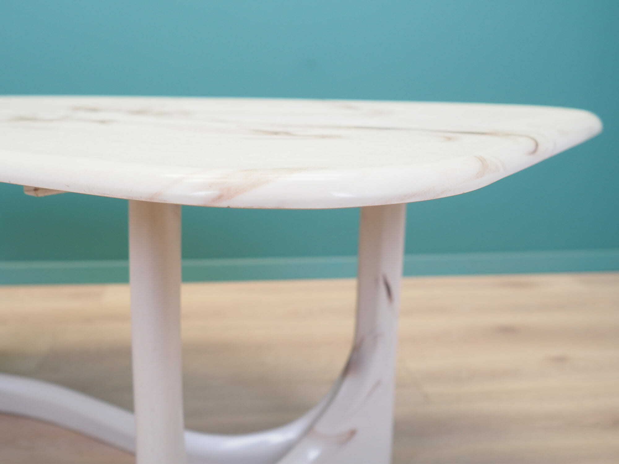 Vintage coffee table stone white 1970s 4