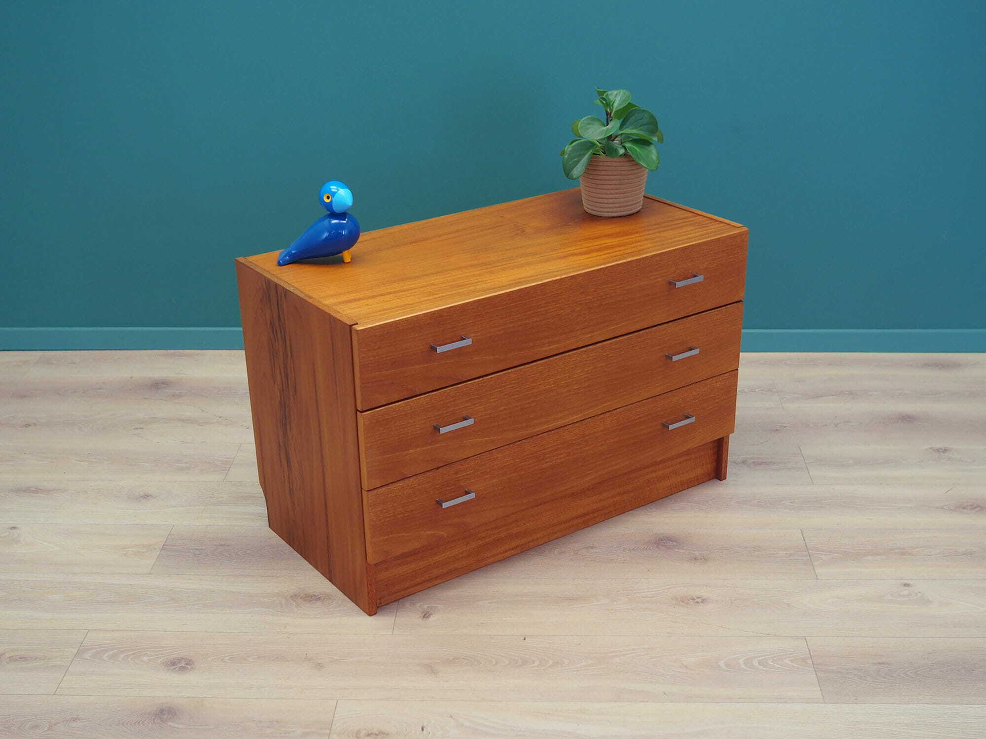 Vintage chest of drawers teak brown 1990s 5