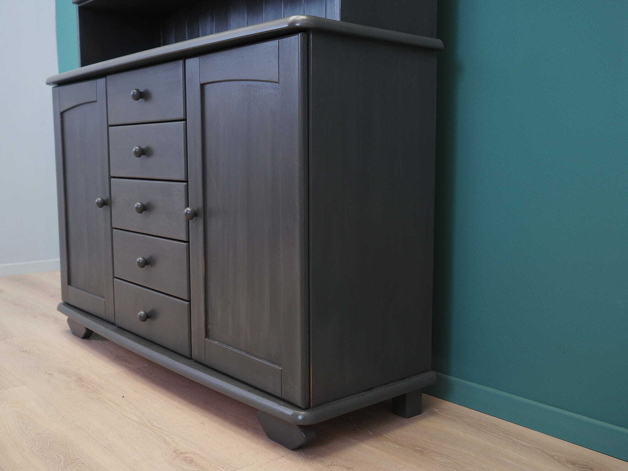 Vintage cabinet Pine grey 1980s 5