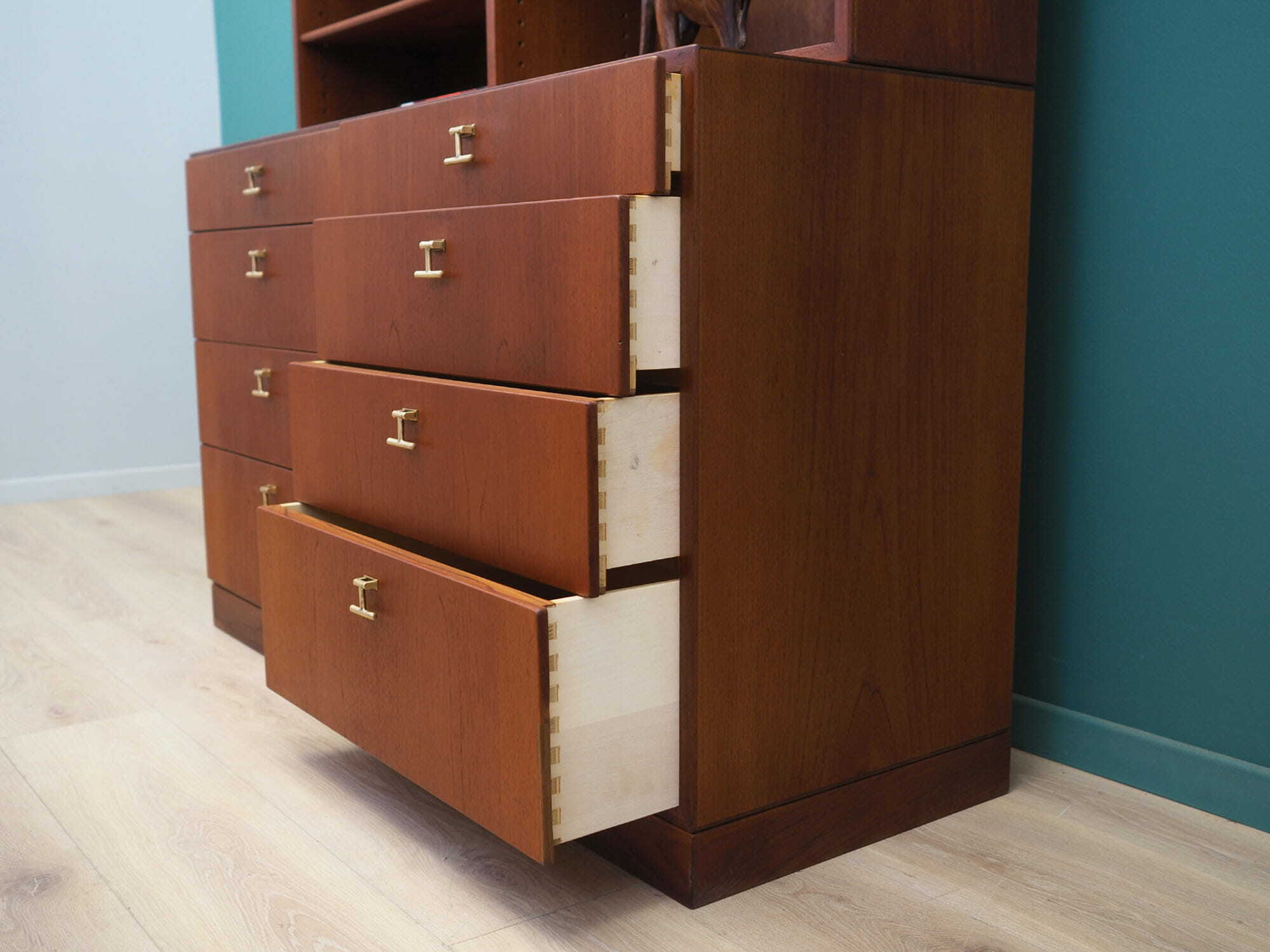 Vintage Bookshelf Teak Brown 1960s 6