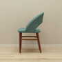 Vintage chair teak wood textile turquoise 1970s 2