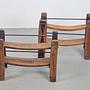 Vintage Weinregal Holz Braun 1960er Jahre 2