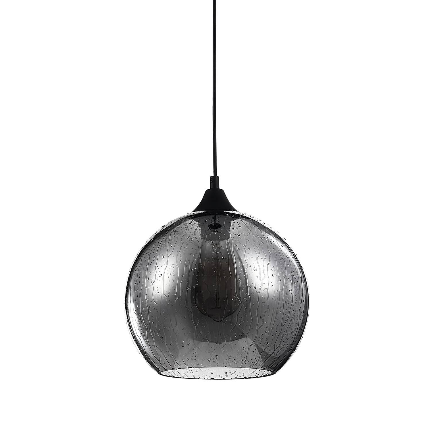 Pendelleuchte Bergen Rauchglas Metall 1