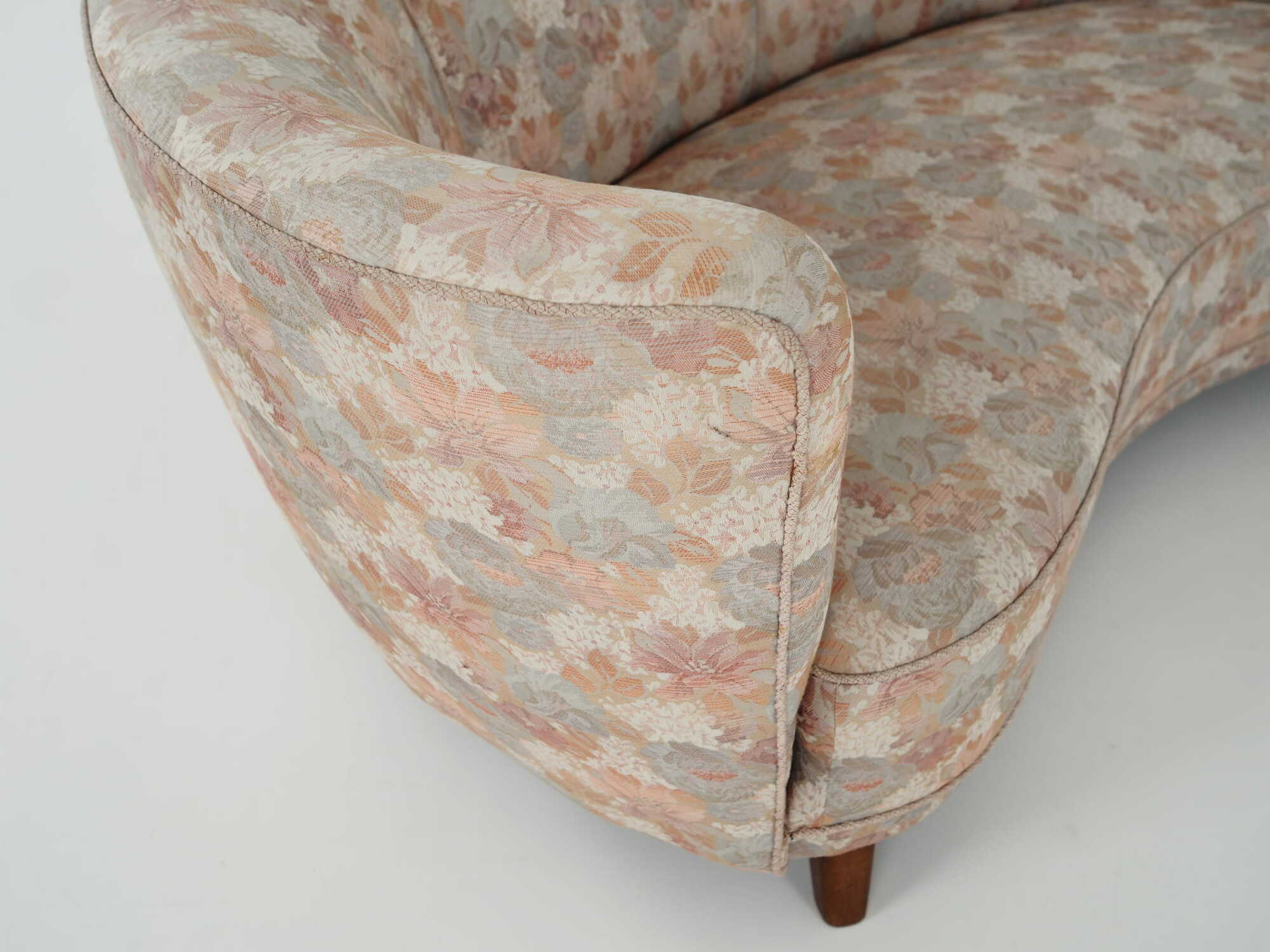Vintage Sofa Beechwood Textile Multicolored 1970s 5