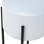 Large Freestanding Plant Pot White Black 2