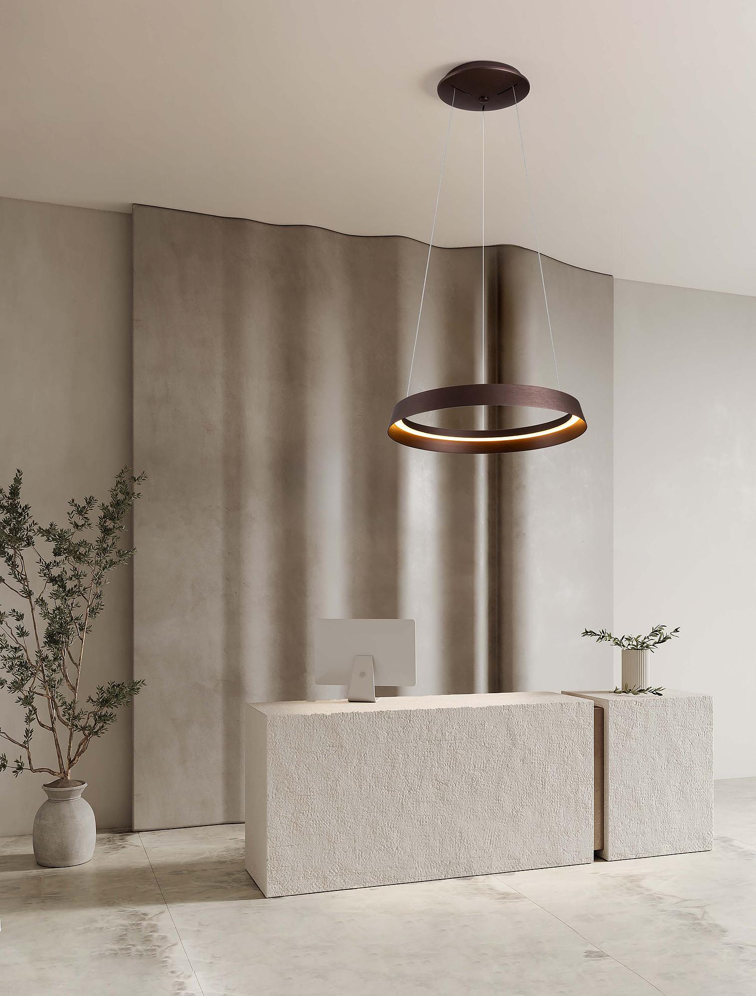 Ormi Pendelleuchte Aluminium Braun 2