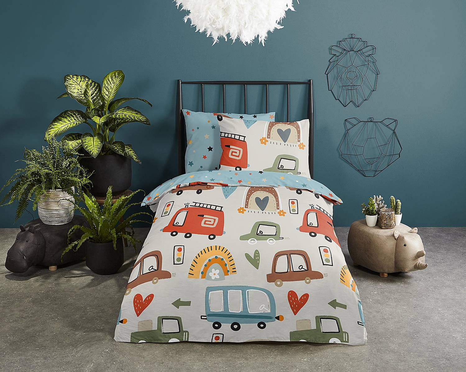 Kids' bed linen Cars Cotton Multicolor 2