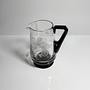 Art Deco Karaffe Frankreich 1930er Schwarzes Glas 1