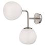 Wandleuchte Erich Typ A Milchglas Metall Silber 0