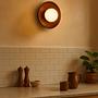 Hand Wall Lamp S Walnut Wood Brown 0