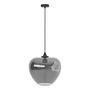 ARA 1-light pendant lamp smoked glass iron grey 1
