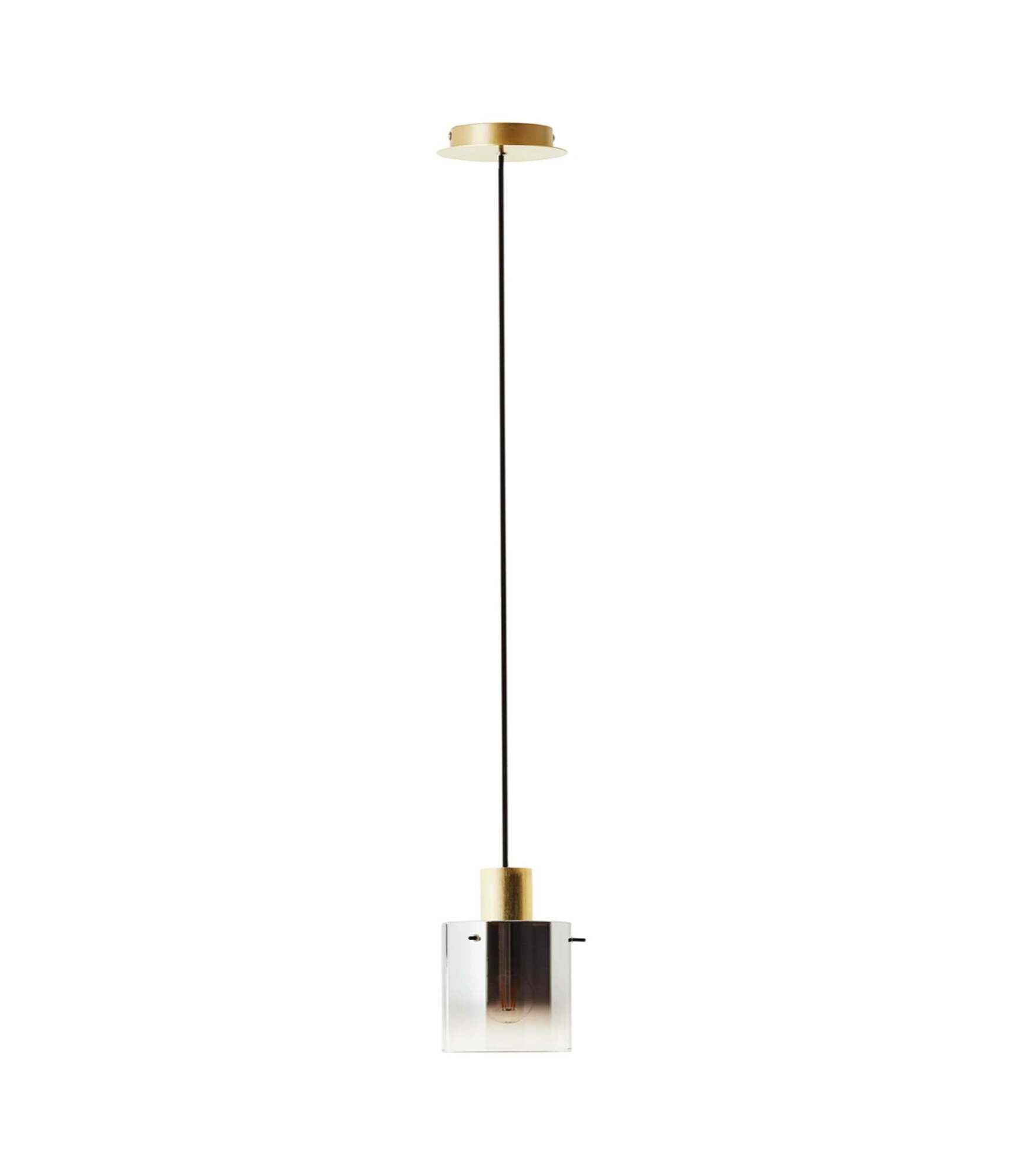 Pendant lamp 1-light smoked glass aluminum 2