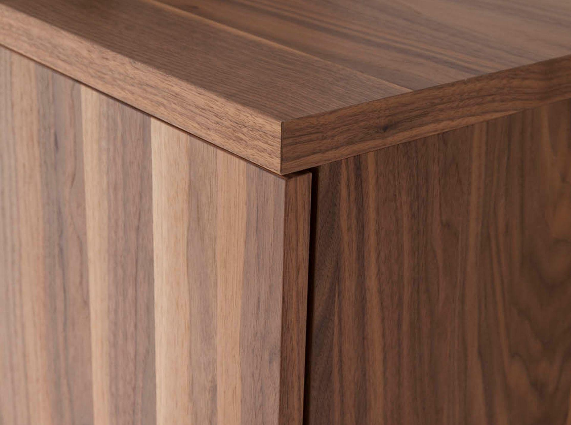Sideboard Walnussholzfurnier Verchromter Stahl 3