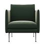 Flamingo armchair velvet Solemio dark green 70 1