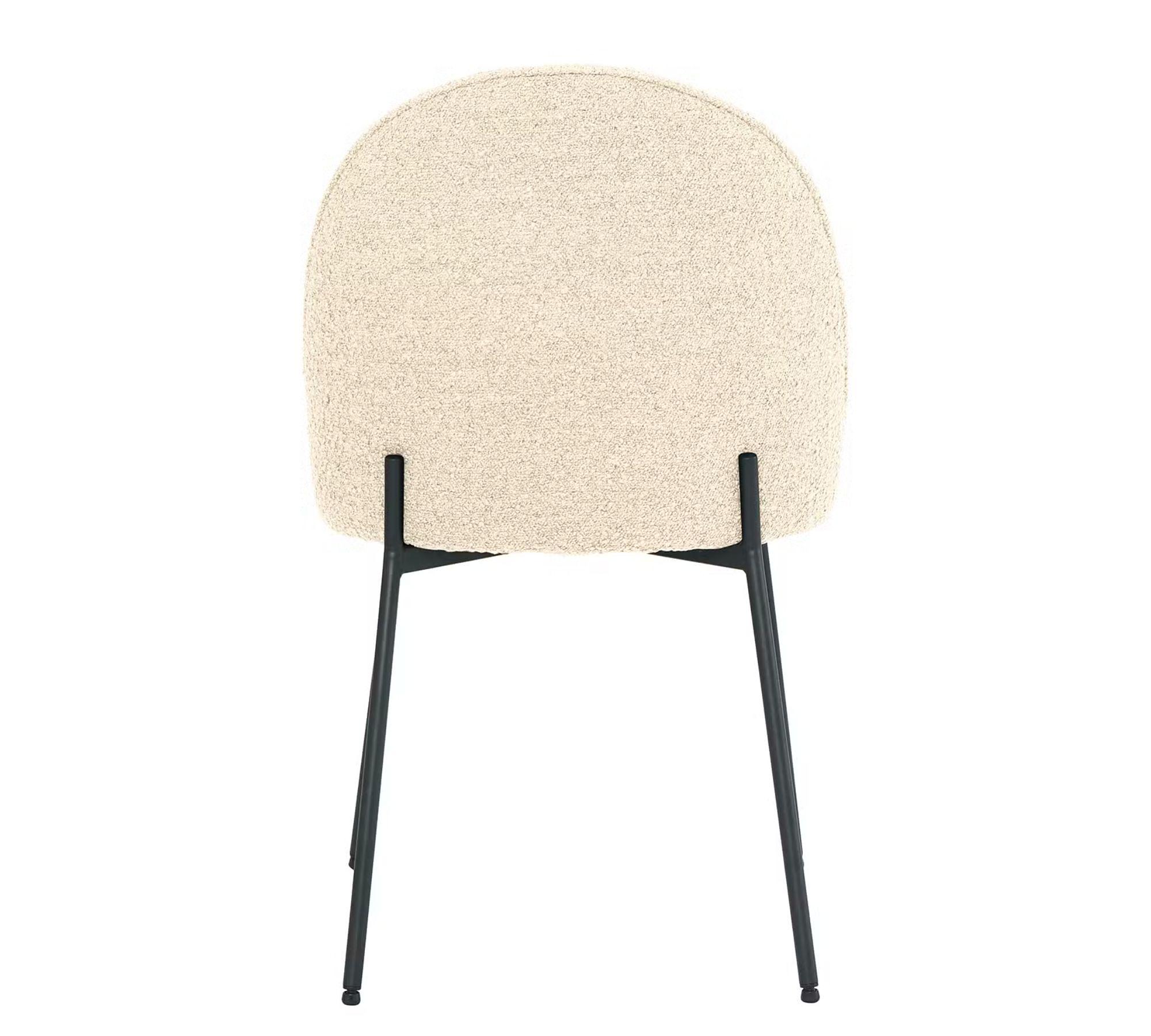 Polsterstuhl 2er-Set Bouclé Creme 5
