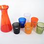 Glass and Carafe Set Multicolored 1980s 5