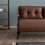 Sando divano letto 2 posti marrone chiaro 4