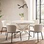 Chair Grotai Bouclé Set of 2 White Black 4