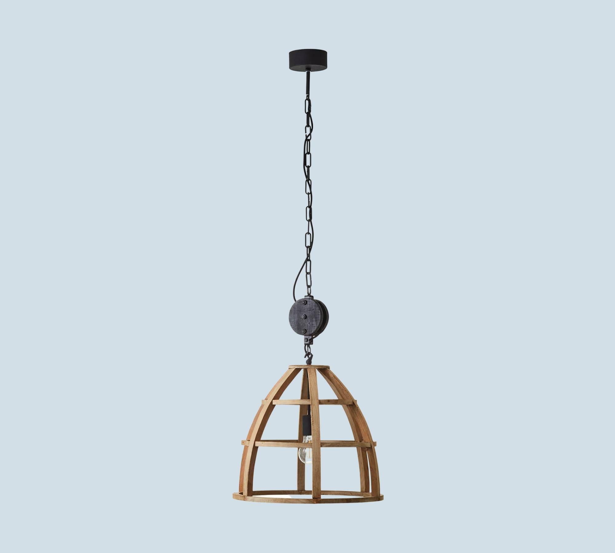 Pendelleuchte Holz Industriedesign 1
