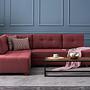 Manama Corner Sofa Bed Left - Claret Red 0