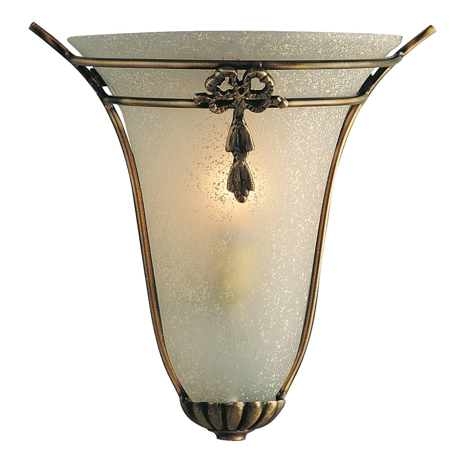 Wandleuchte Wall V Glas / Messing 1-flammig 0