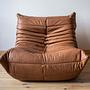 Togo Poltrona Pelle liscia Folk Brown 0