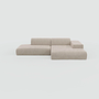 Pyllow Ecksofa Feiner Cord Trüffelbeige 0