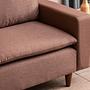 Long corner sofa, light brown 3
