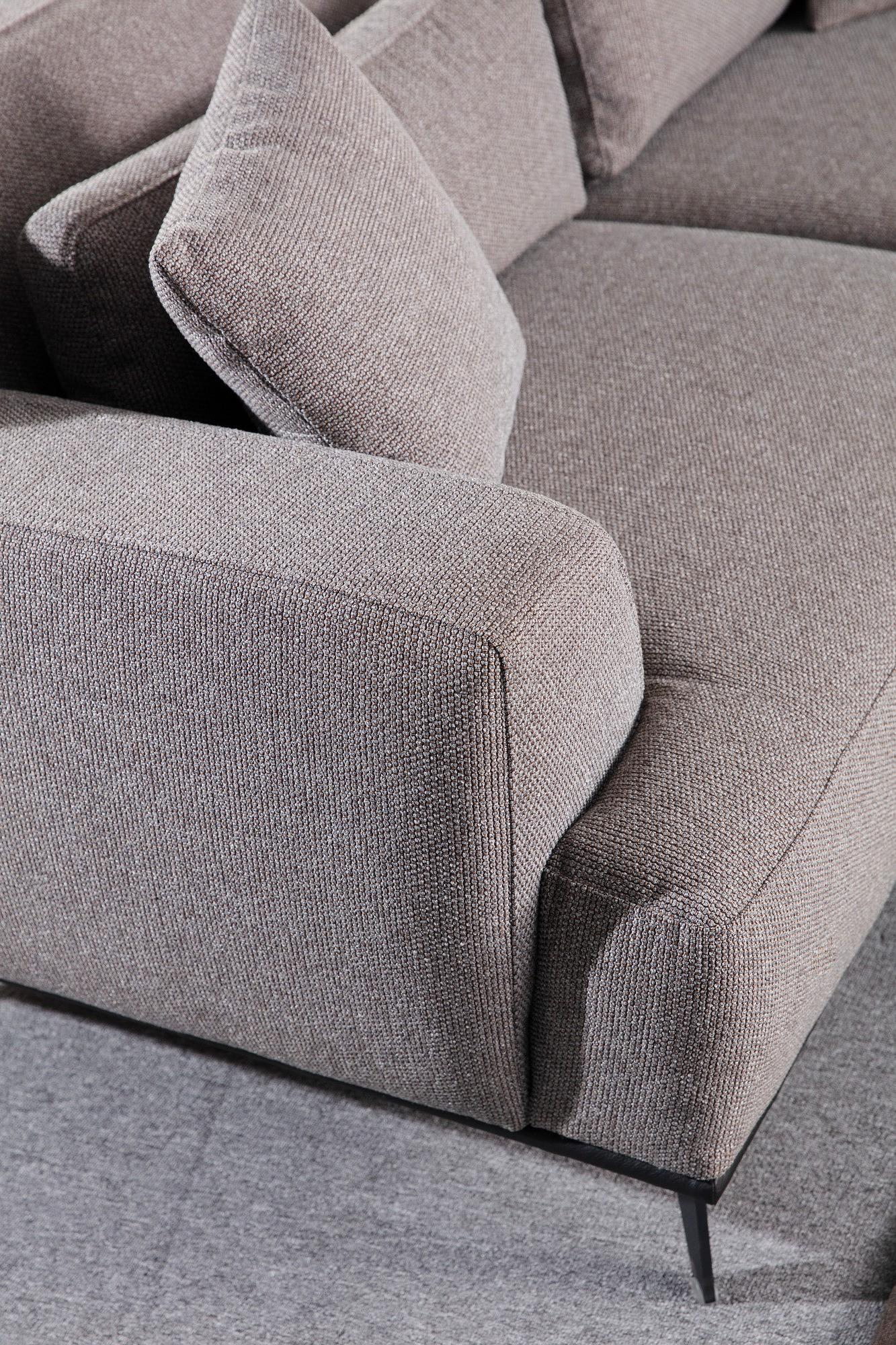 Jaguar 3-Sitzer Sofa Braun-Grau 4