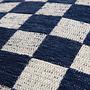 Checkerbox Cushion Cover Navy Blue 45x45cm 4