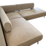 Sofa Récamiere Links Samt Creme 2