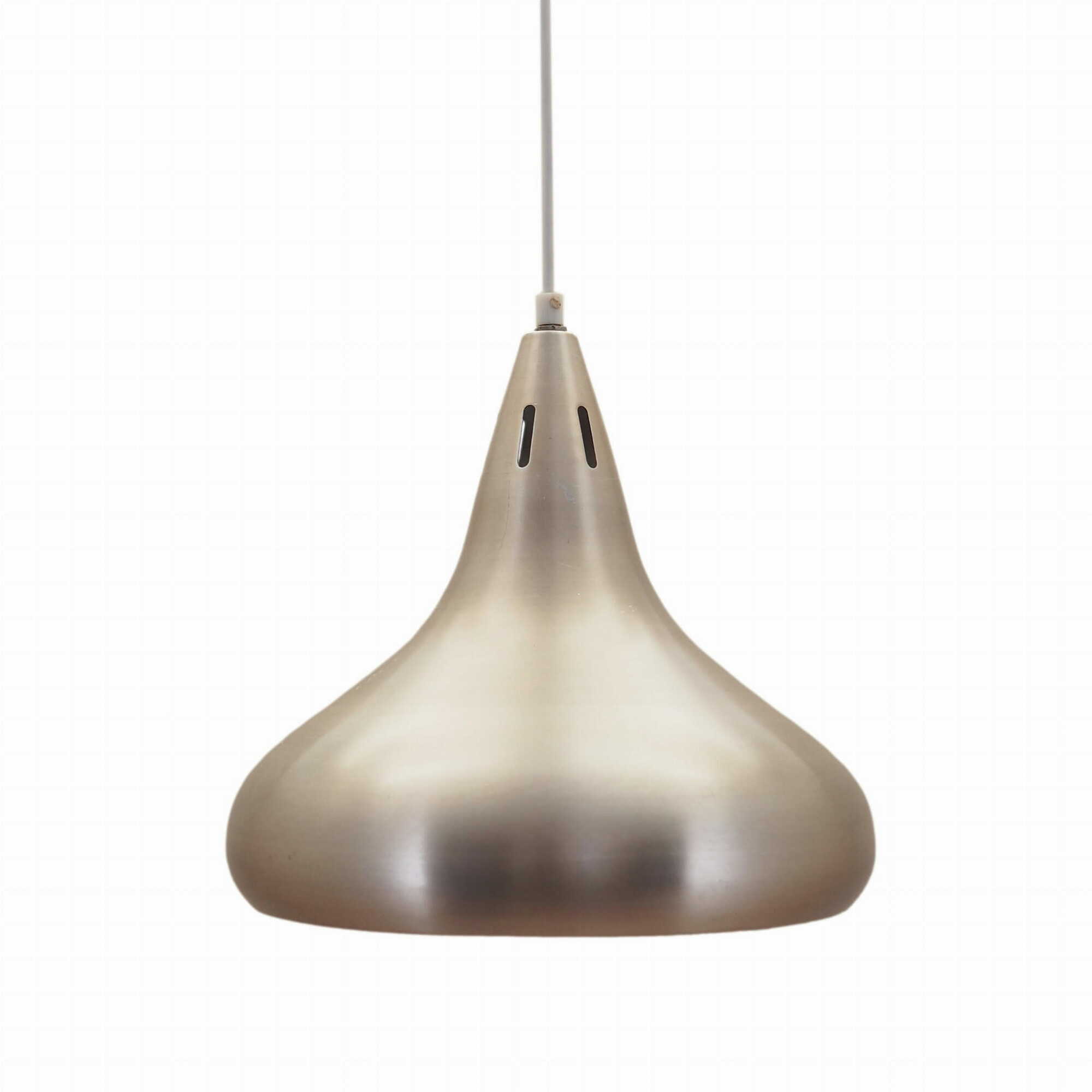 Lampada a sospensione metallo grigio anni '70 0