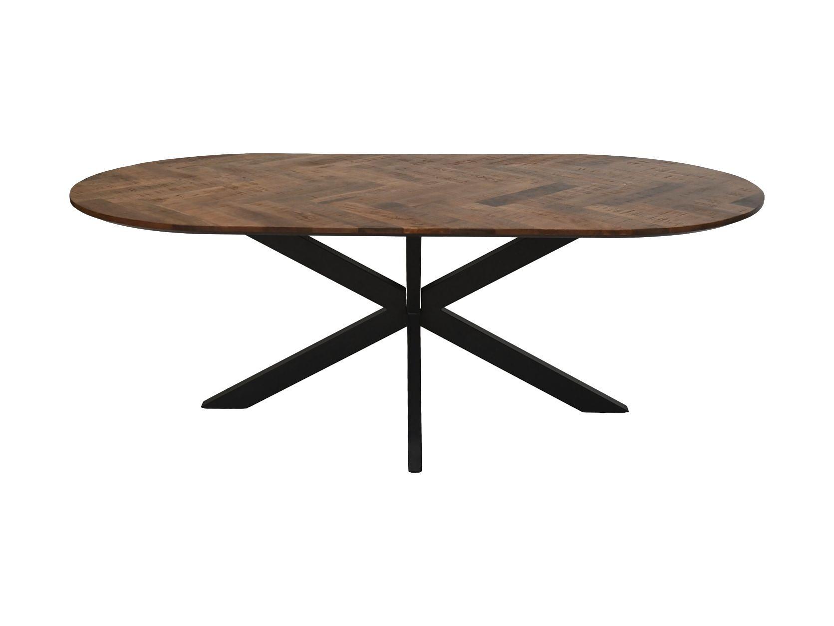 Ovaler Verona Esstisch Mangoholz Metall 1