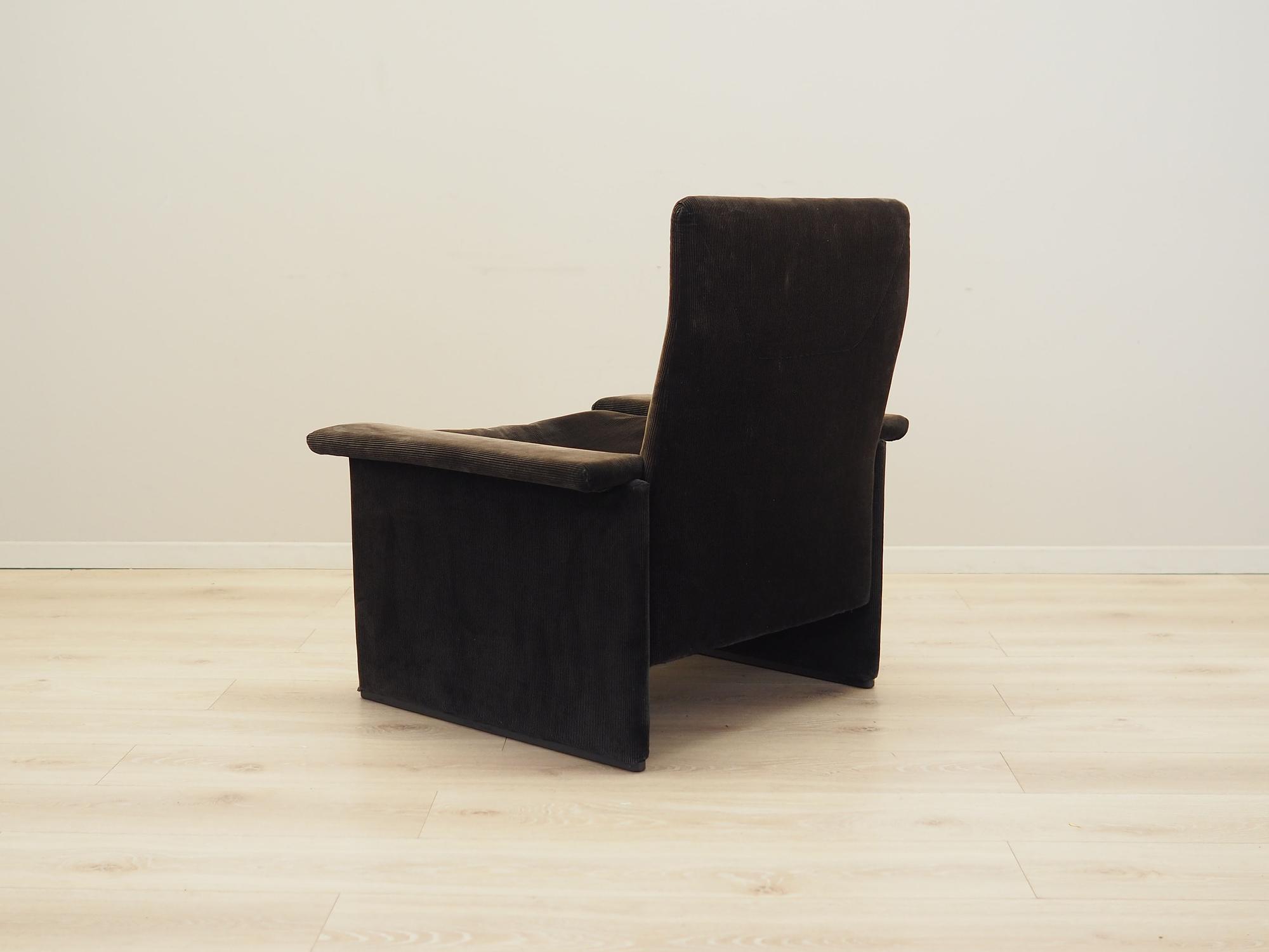 Armchair Cord Brown 1970s 4