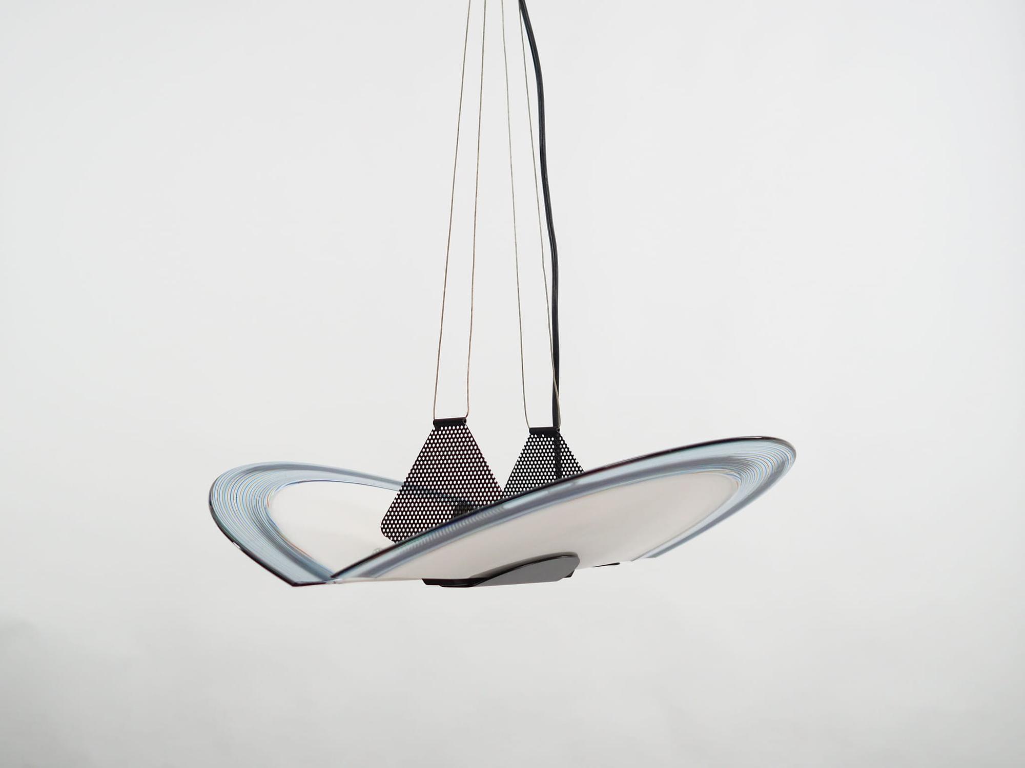 Pendant lamp Metal Glass 1990s 4