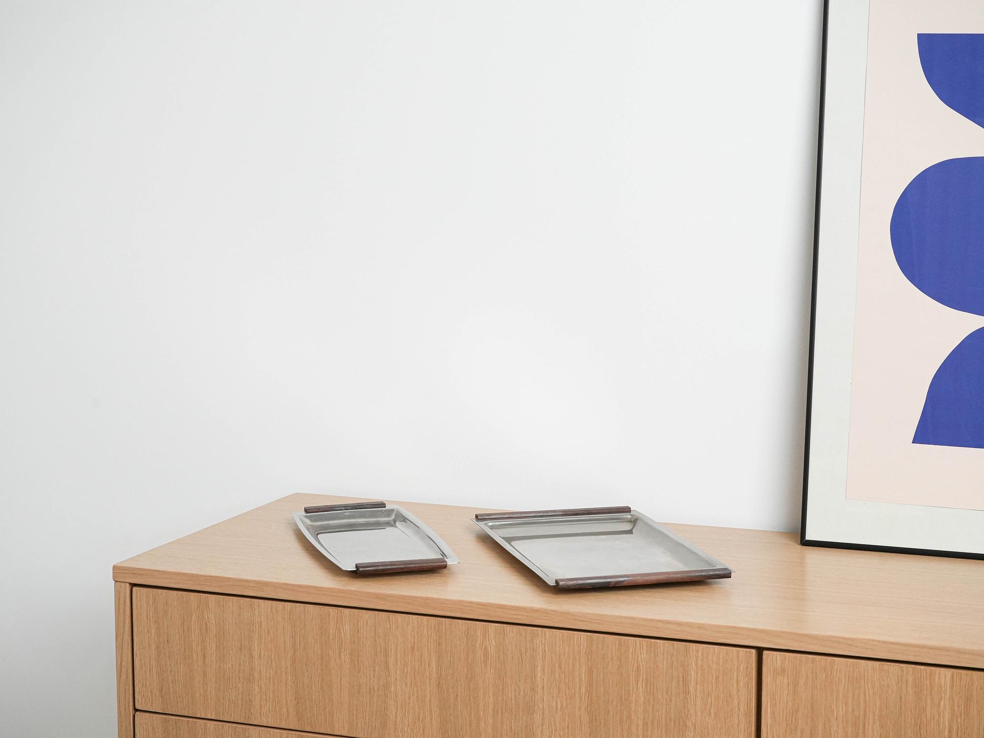 Stainless steel tray 1970s 6