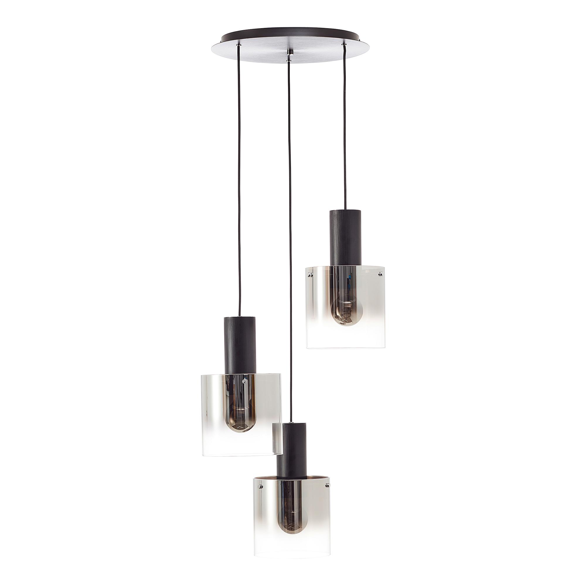 Alesund 3-flammige Pendelleuchte Aluminium Schwarz  2