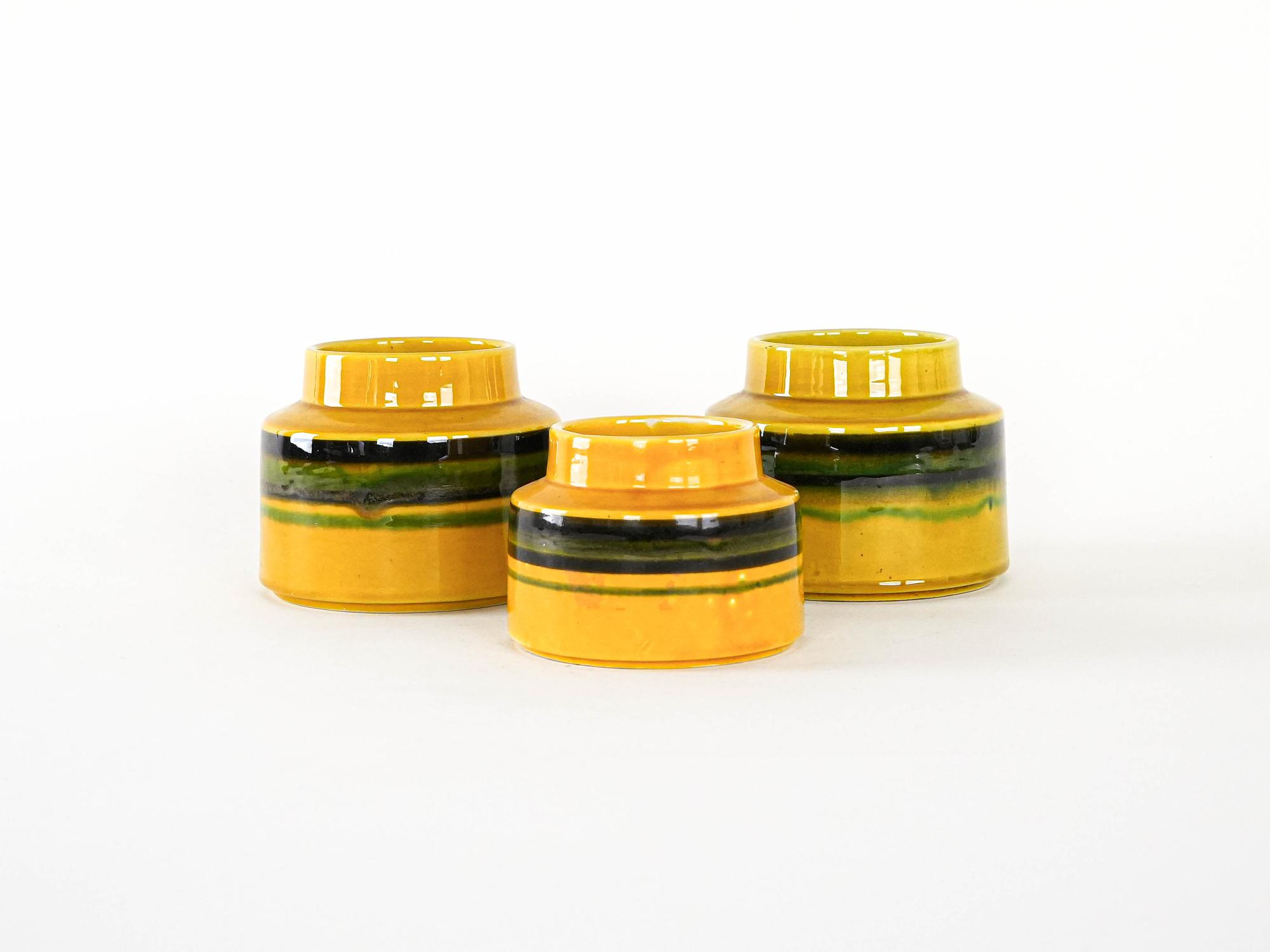 Ceramic Vases Set 3-piece Yellow 7
