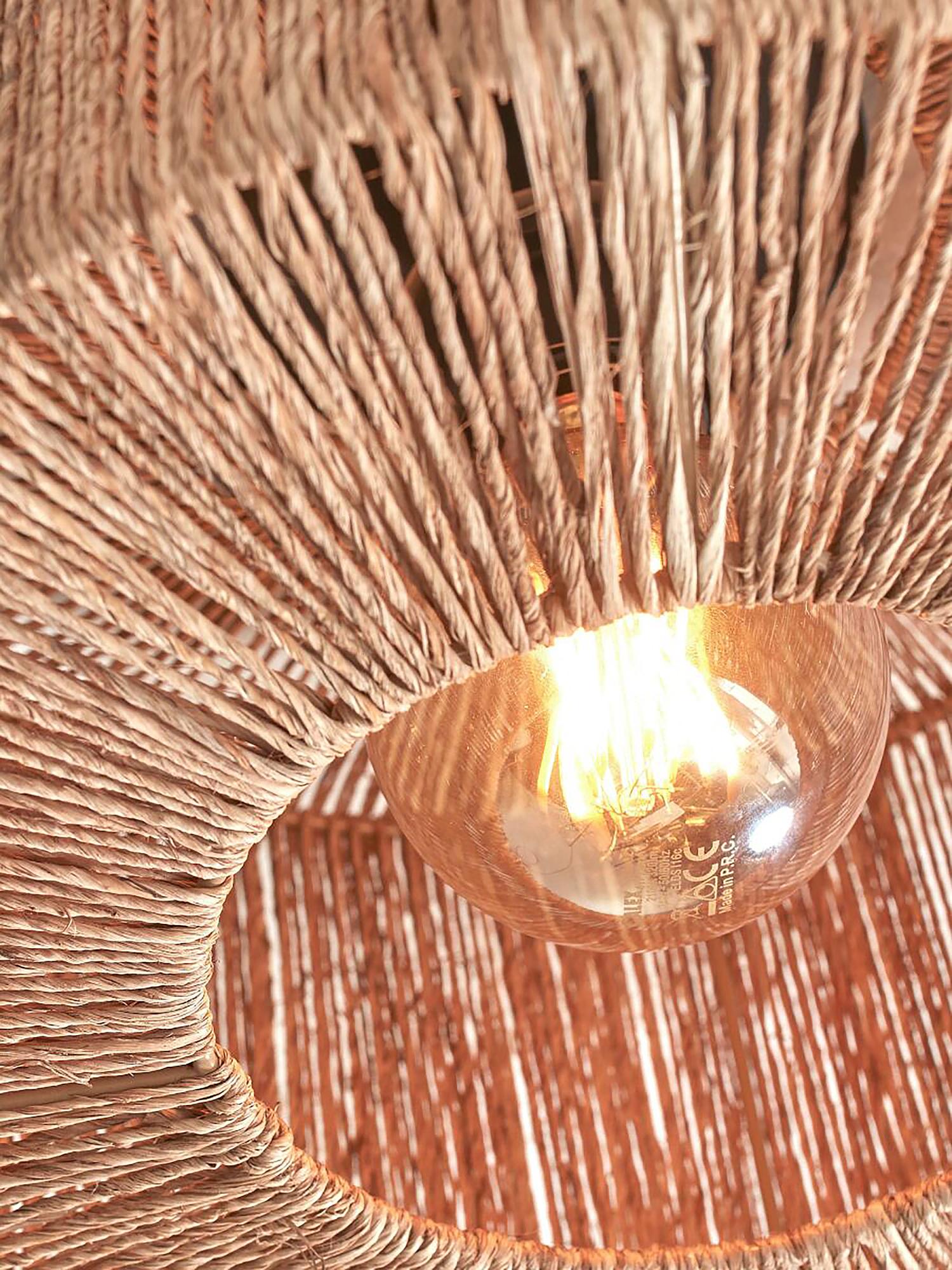 Deckenleuchte Iguazu Typ D Beige Eisen Jute 4
