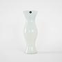 Glass vase White 1970s 2