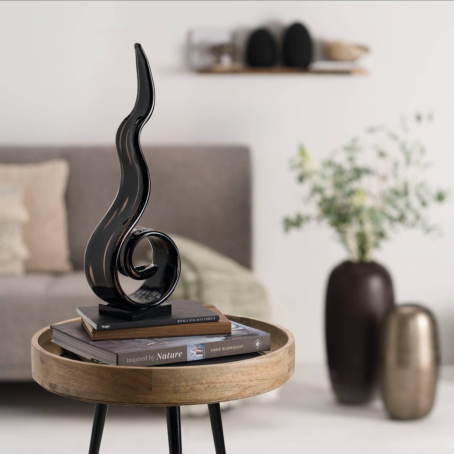 Dekoobjekt Casolare Farbglas Schwarz 2